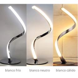 Lámpara de Mesa Táctil LED Spiro en Espiral (6W, CCT Regulable)