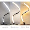 Lámpara de Mesa Táctil LED Spiro en Espiral (6W, CCT Regulable)