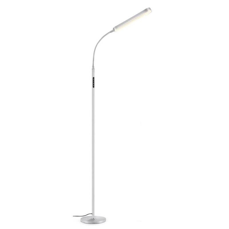 Lámpara de pie OUTON, 12W, CCT, Regulable, Nickel