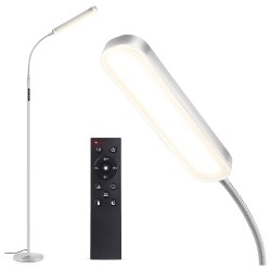Lámpara de pie OUTON, 12W, CCT, Regulable, Nickel