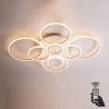 Luminaria CYCLE 8 aros, 160W, CCT, 0-10V, mando+WiFi, blanco