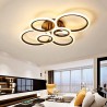 Luminaria CYCLE 6 aros, 75W, CCT, 0-10V, mando+WiFi, antracita