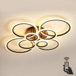 Luminaria CYCLE 8 aros, 160W, CCT, 0-10V, mando+WiFi, antracita