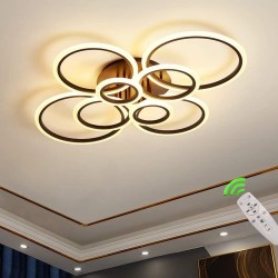 Luminaria CYCLE 8 aros, 160W, CCT, 0-10V, mando+WiFi, antracita