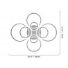 Luminaria CYCLE 8 aros, 160W, CCT, 0-10V, mando+WiFi, antracita