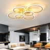 Luminaria CYCLE 6 aros, 75W, CCT, 0-10V, mando+WiFi, golden