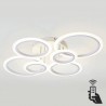 Luminaria CYCLE 75W 6 Aros Blanca CCT Regulable 0-10V con Mando y WiFi