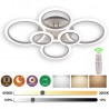 Luminaria CYCLE 75W 6 Aros Blanca CCT Regulable 0-10V con Mando y WiFi
