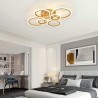 Luminaria CYCLE 6 aros, 75W, CCT, 0-10V, mando+WiFi, golden