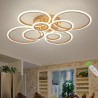 Luminaria CYCLE 8 aros, 160W, CCT, 0-10V, mando+WiFi, golden