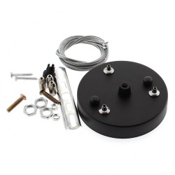 Luminaria colgante o superficie PULL, Ø600mm, 50W, negro