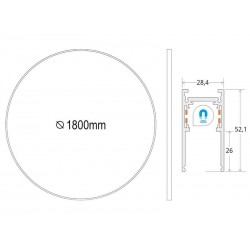 Fuente Alimentación 48V DC 100W para Carril SLIM 20mm negro