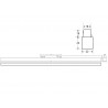 Conector L vertical Carril SLIM 48V, negro