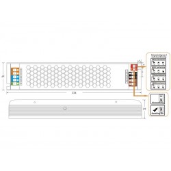 Fuente de alimentación Slim DC48V/300W/6,25A Regulable
