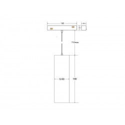 Conector L Carril SLIM 48V, negro