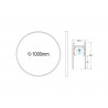 Conector doble 130mm Carril SLIM 48V, negro
