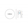 Conector doble 130mm Carril SLIM 48V, negro