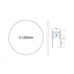 Fuente Alimentación 48V DC 200W para Carril SLIM 20mm negro