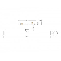 Conector L vertical Carril SLIM 48V, negro