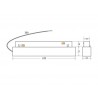 Conector L vertical Carril SLIM 48V, negro
