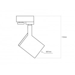 Conector I Carril SLIM 48V, negro