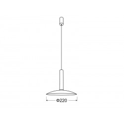 Lámpara colgante led CONE, 3W, negro