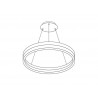Luminaria colgante RING 43W, Ø60cm