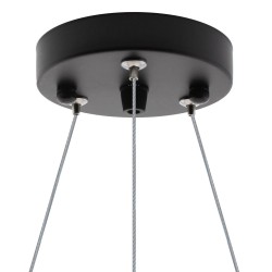 Luminaria colgante o superficie XAGON FULL, Ø600mm, 50W, negro