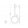 Luminaria colgante CYCLE PLUMB, 45W, gold, Ø80cm, TRIAC regulable