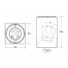Lámpara de techo blanca PROLUX Suspend Housing Square 110