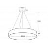 Luminaria colgante o superficie PUCK, Ø600mm, 50W, negro