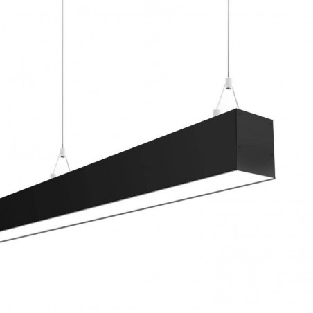 Lámpara colgante SERK, 70W, 208cm, TRIAC regulable, negro