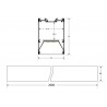 Lámpara colgante SERK, 70W, 208cm, TRIAC regulable, negro