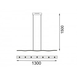 Lámpara colgante led WAVE, 35W
