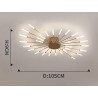 Lámpara Fireworks Led, 28W+4W, Ø105cm, CCT, gold + mando