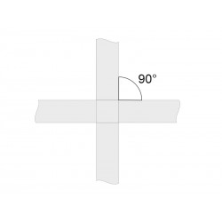 Unión cuadrado 90° blanca para luminaria lineal MOD