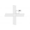 Unión cuadrado 90° blanca para luminaria lineal MOD