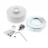 Kit doble suspensión redondo blanco, Ø75mm