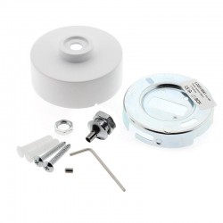 Kit doble suspensión redondo blanco, Ø75mm