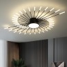 Lámpara Fireworks Led, 42W+8W, Ø128cm, CCT, antracita + mando