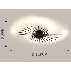 Lámpara Fireworks Led, 42W+8W, Ø128cm, CCT, antracita + mando