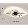 Lámpara Fireworks Led, 42W+8W, Ø128cm, CCT, antracita + mando