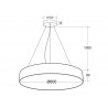 Luminaria colgante o superficie PUCK, Ø600mm, 50W, blanco