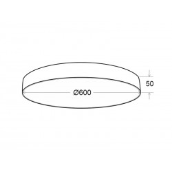Kramfor BIG Plafón, 50W, Ø60cm, CCT, blanco