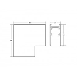MAGNETIC TRACK superficie Conector L vertical