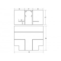 MAGNETIC TRACK empotrado Conector T