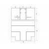 MAGNETIC TRACK empotrado Conector T