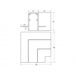 MAGNETIC TRACK empotrado Conector L