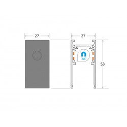 MAGNETIC TRACK superficie Carril negro 2m