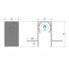 MAGNETIC TRACK empotrado Carril negro 2m